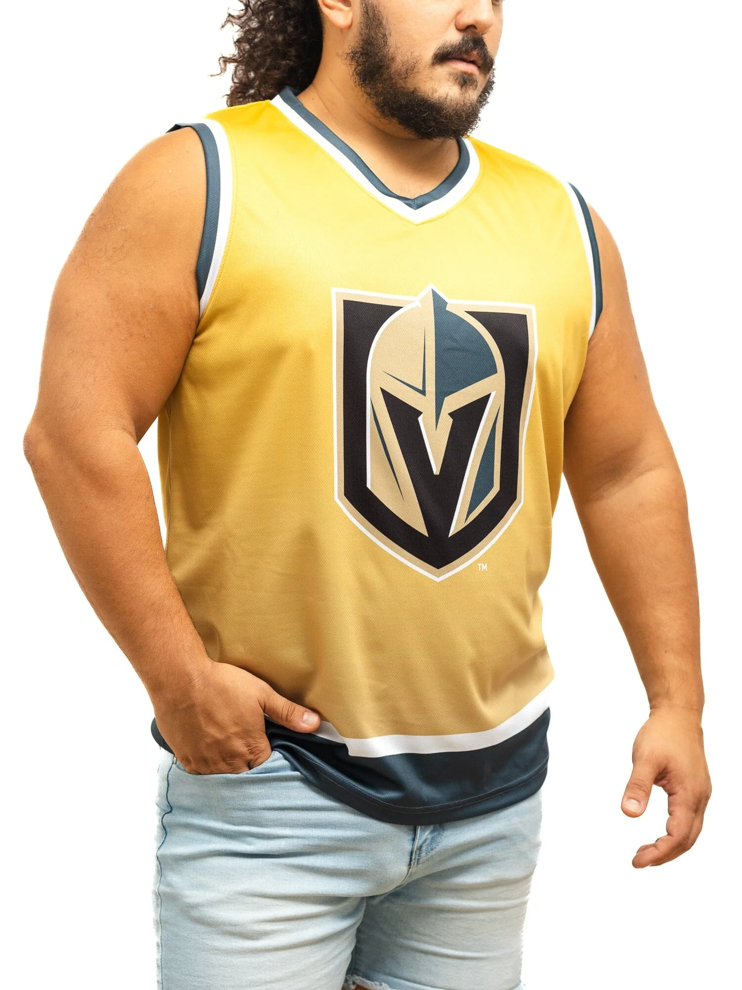 Las Vegas Golden Knights Championship Gold Ombré Hockey Tank - Image 4