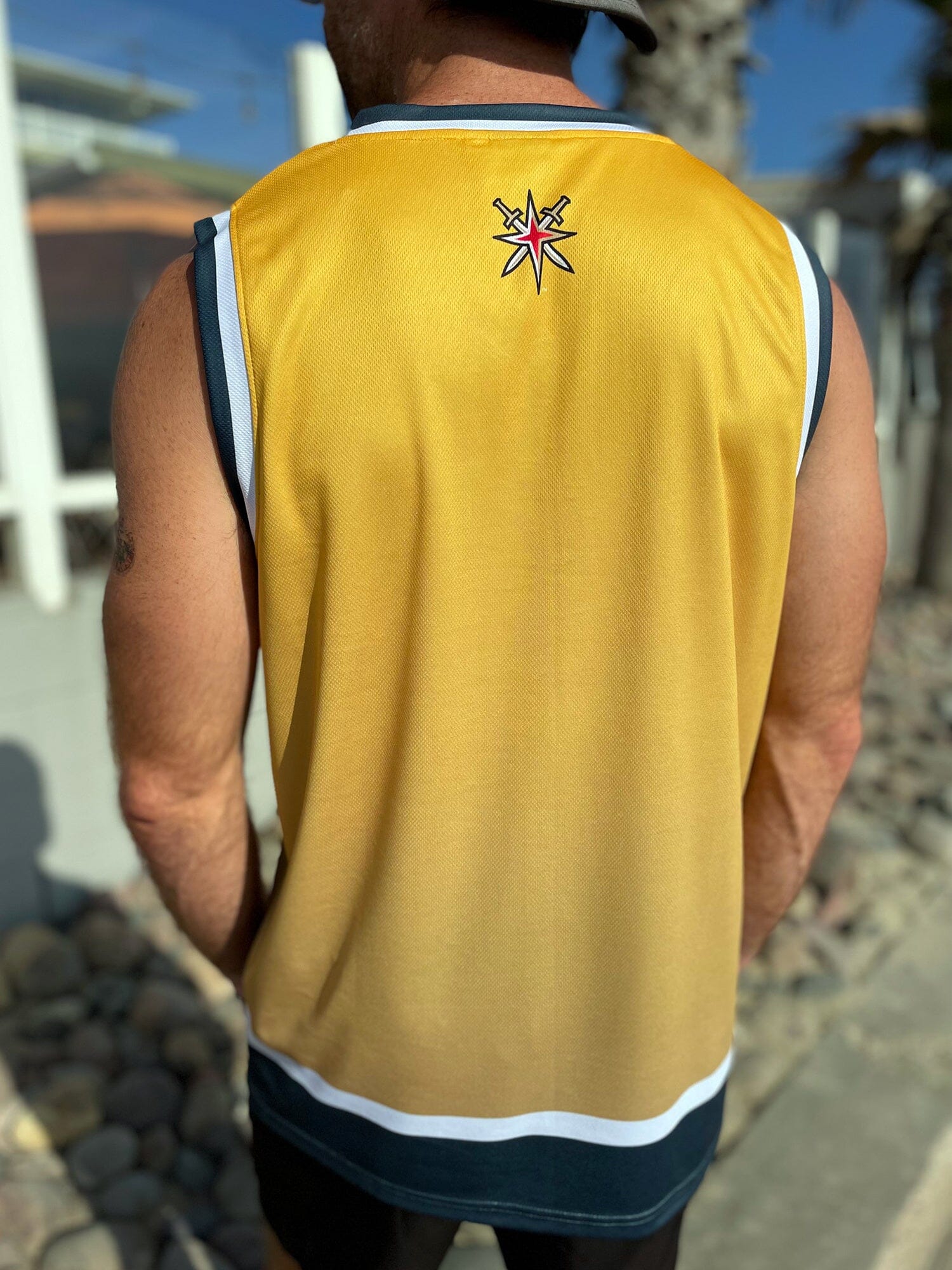 Las Vegas Golden Knights Championship Gold Ombré Hockey Tank - Image 7