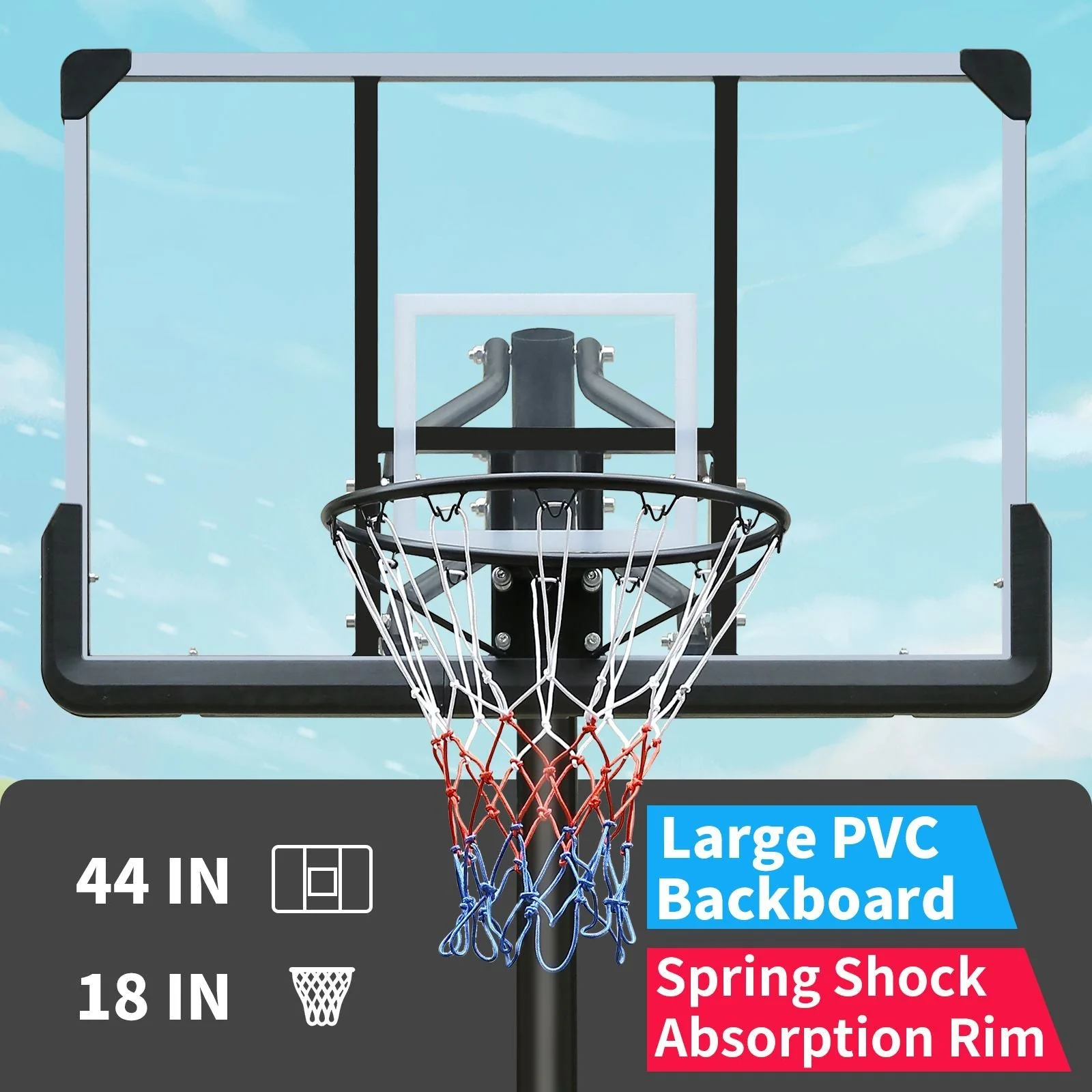Portable Indoors & Outdoors Basketball Hoop - Image 4