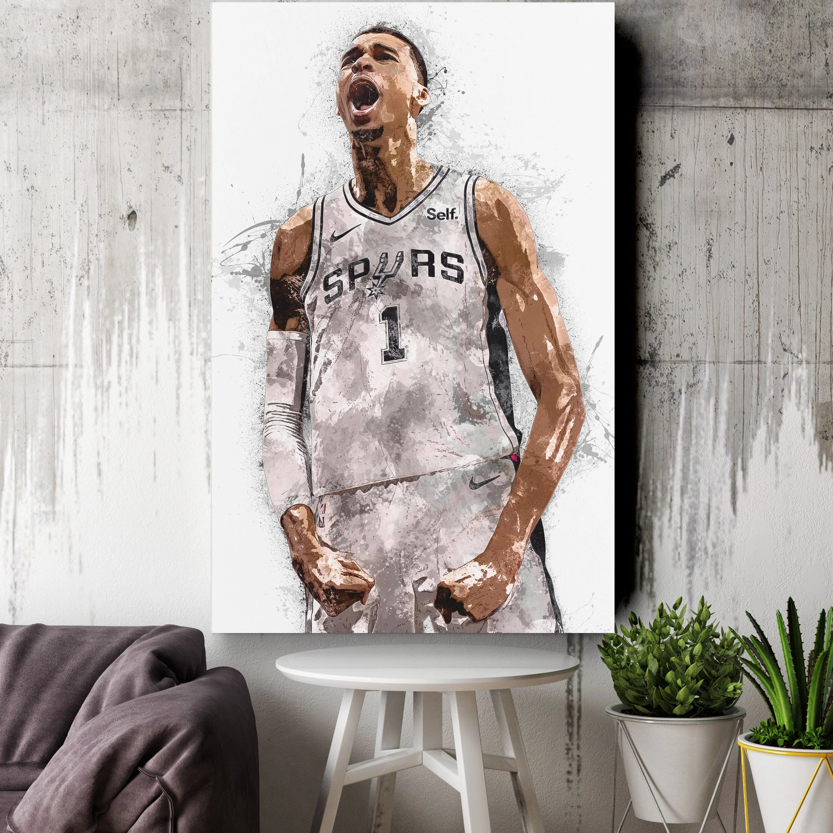 Victor Wembanyama Canvas Art San Antonio Spurs Wall Decor - Image 3