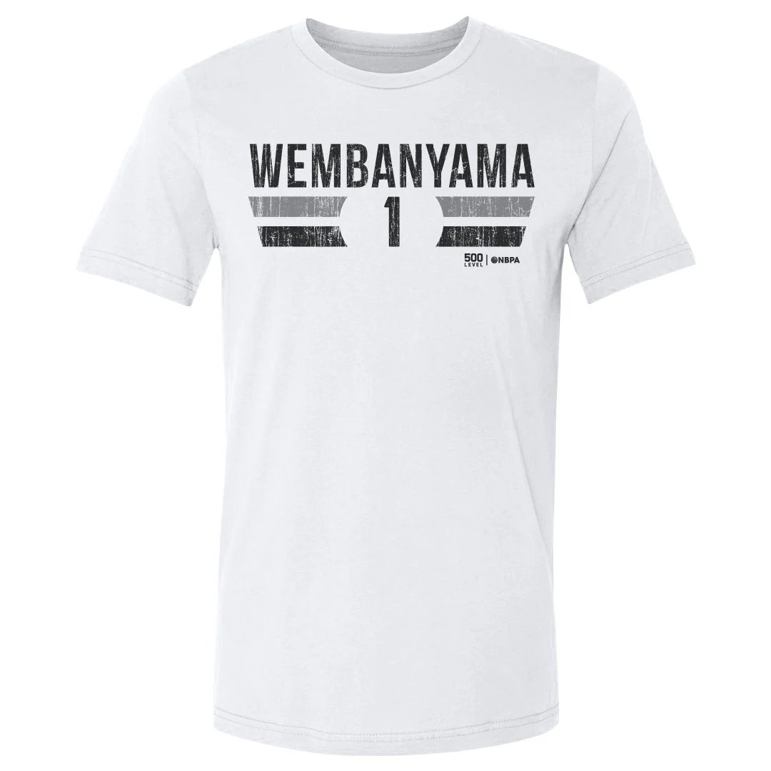 Victor Wembanyama San Antonio Spurs Font Men's T-Shirt - Image 3