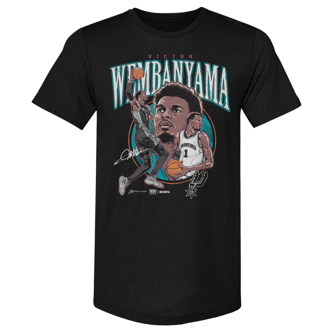 Victor Wembanyama San Antonio Spurs Trio Wht Men's T-Shirt