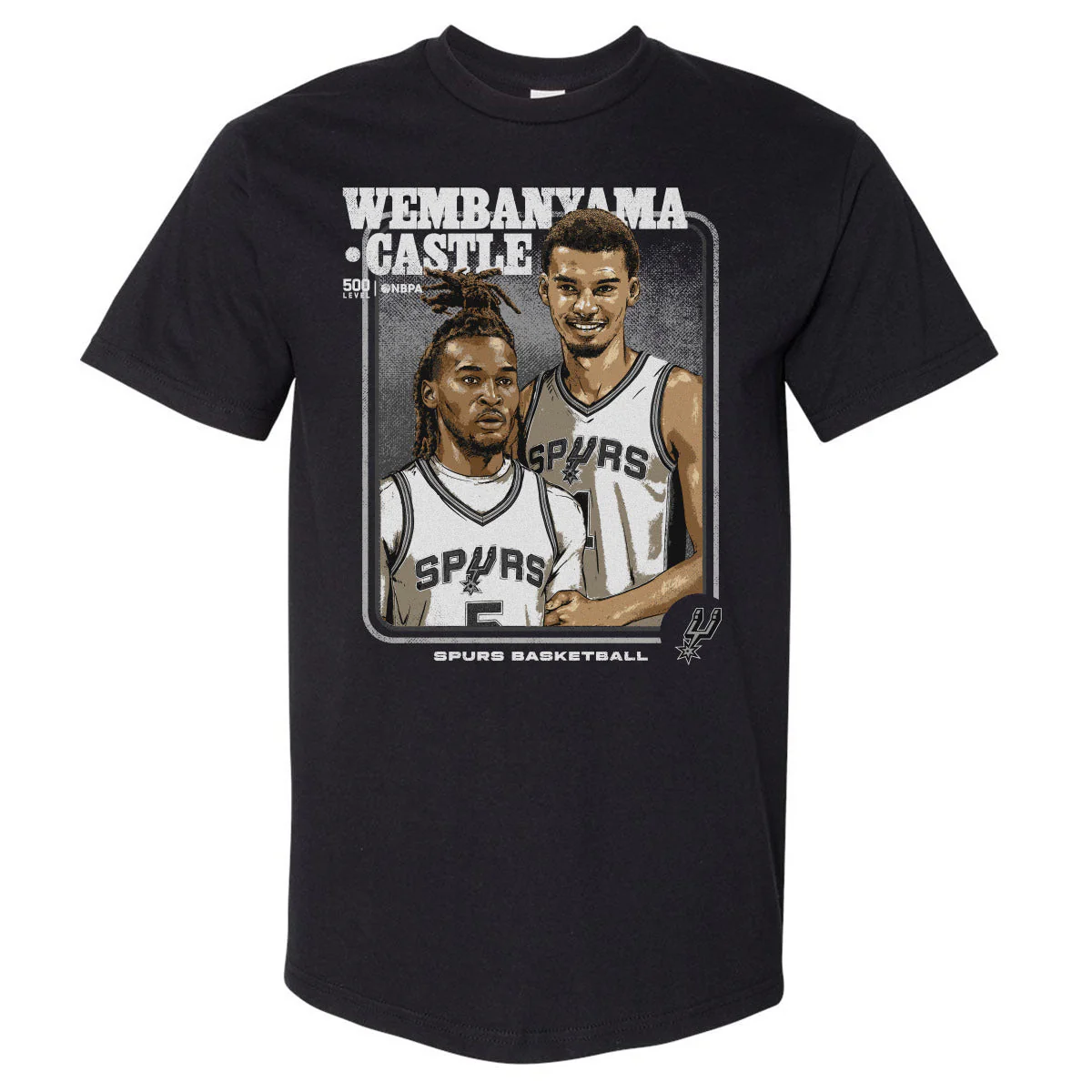 Victor Wembanyama & Stephon Castle San Antonio Spurs Step Brothers WHT Men's T-Shirt