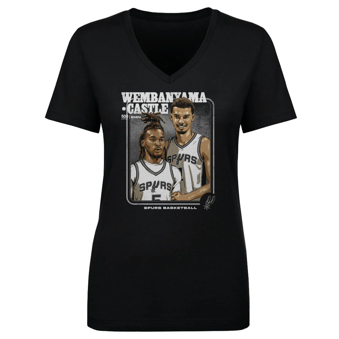 Victor Wembanyama & Stephon Castle San Antonio Spurs Step Brothers WHT Women's T-Shirt
