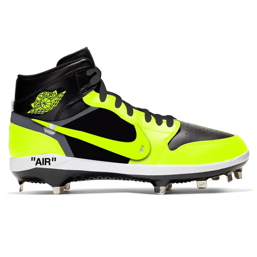 "Volt OW" Jordan 1 Retro Cleats