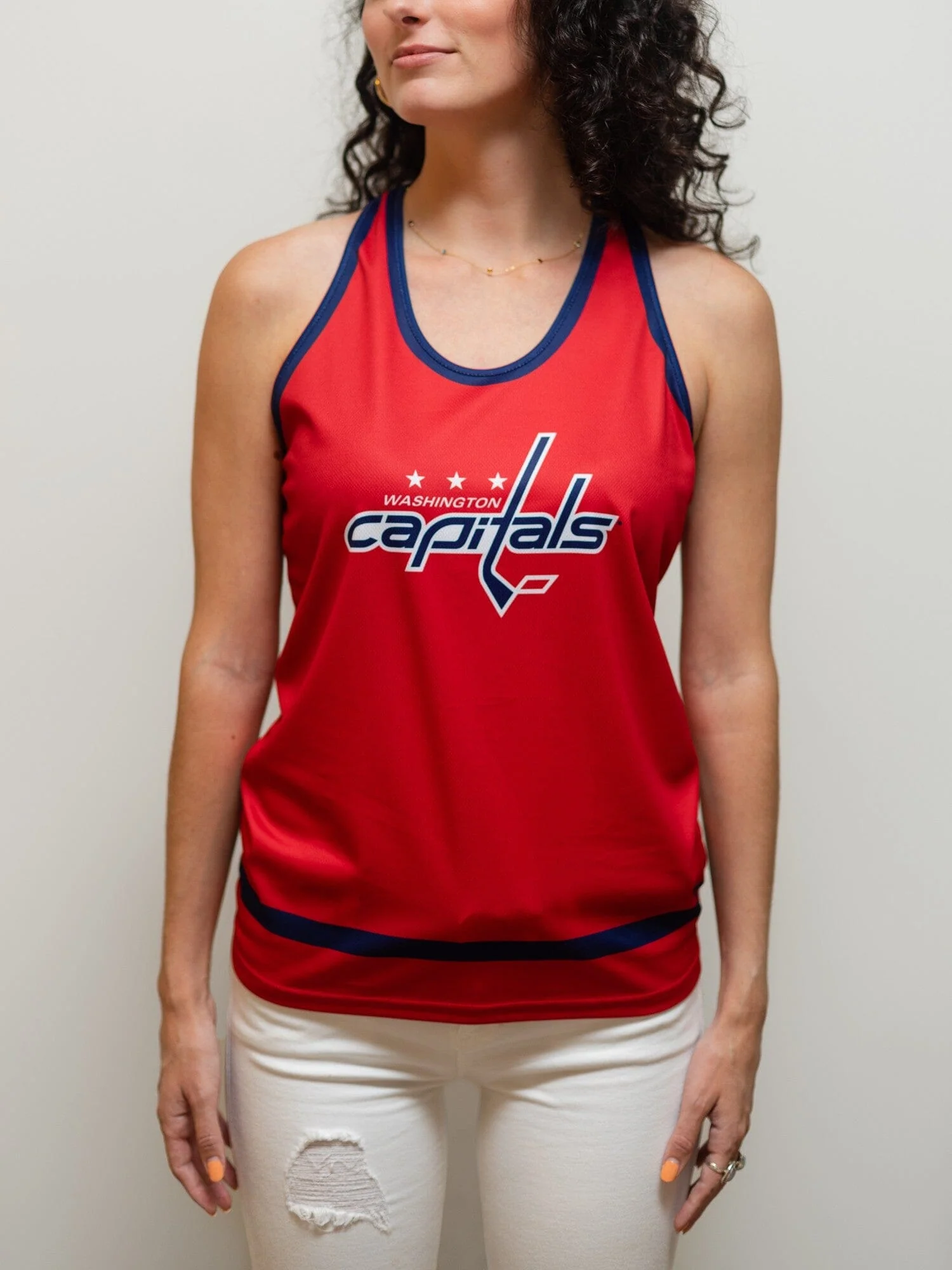 Washington Capitals Women's Racerback Hockey Tank - Image 3