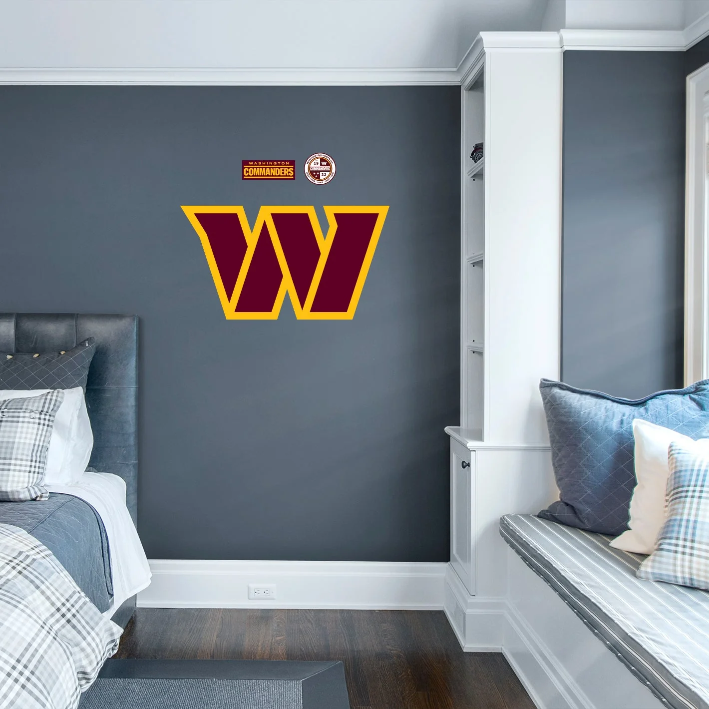 Washington Commanders RealBig Logo Collection Reusable Vinyl Wall Decals - Image 3