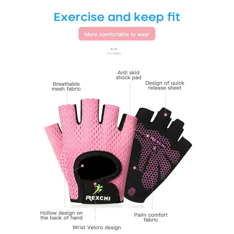 Weightlifting gloves Yoga Training gloves Sports gym gloves Thin Non-slip Half Finger Cycling Gloves Equipment - Image 31