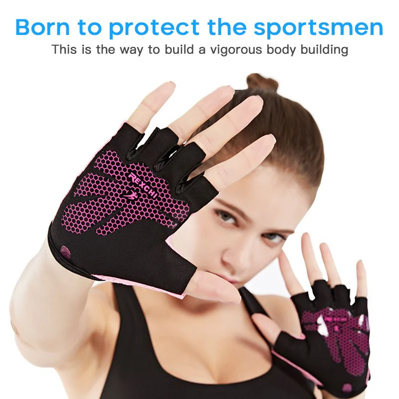 Weightlifting gloves Yoga Training gloves Sports gym gloves Thin Non-slip Half Finger Cycling Gloves Equipment - Image 8