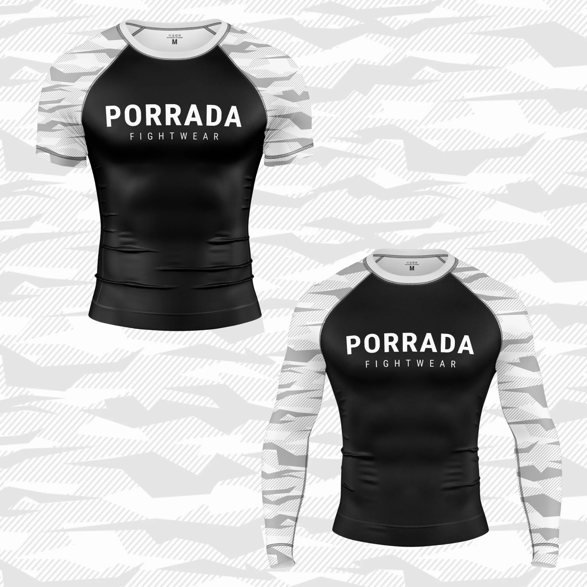 White Camo Short Sleeve Rash Guard - Image 2