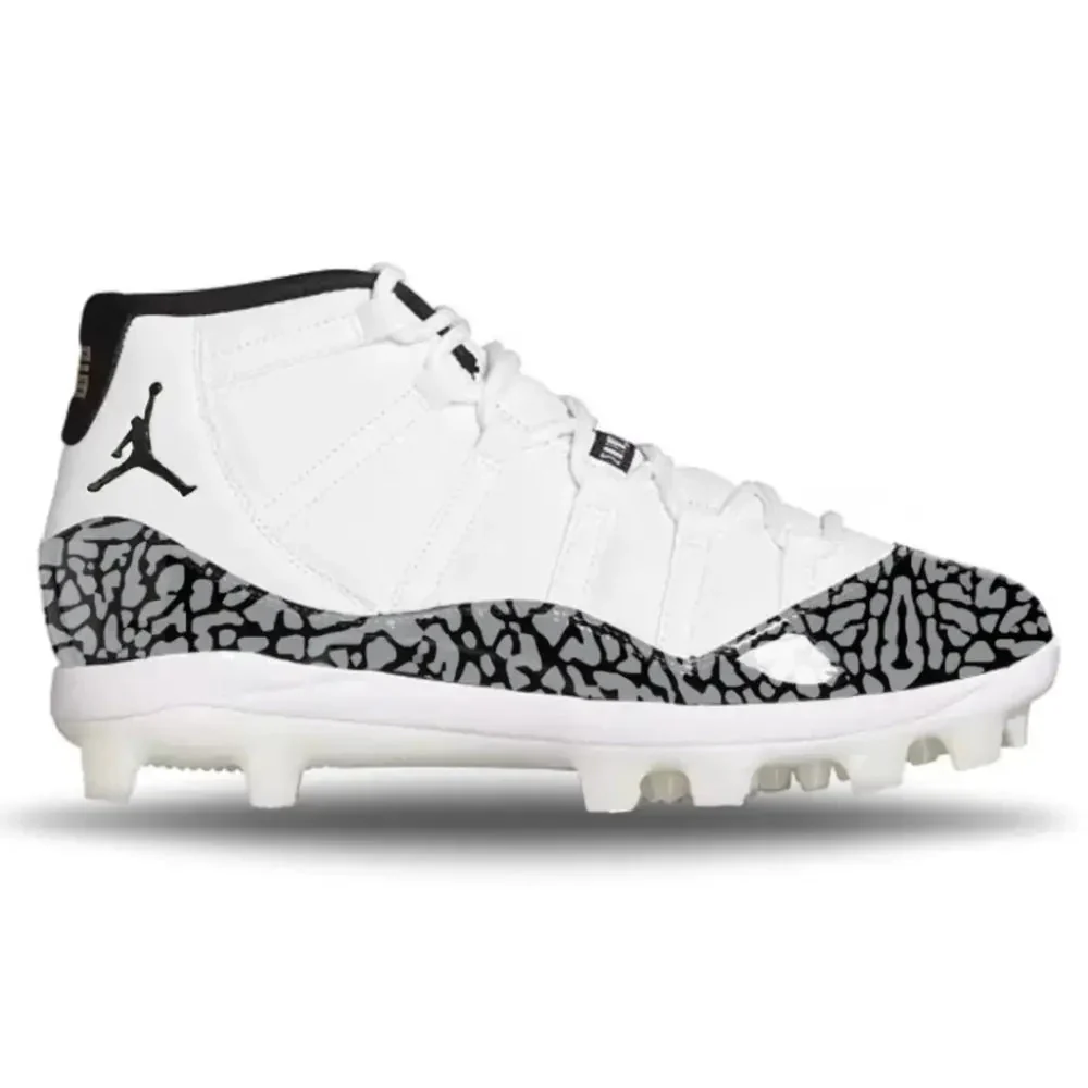 "White Cement" Jordan 11 Retro MCS Cleats