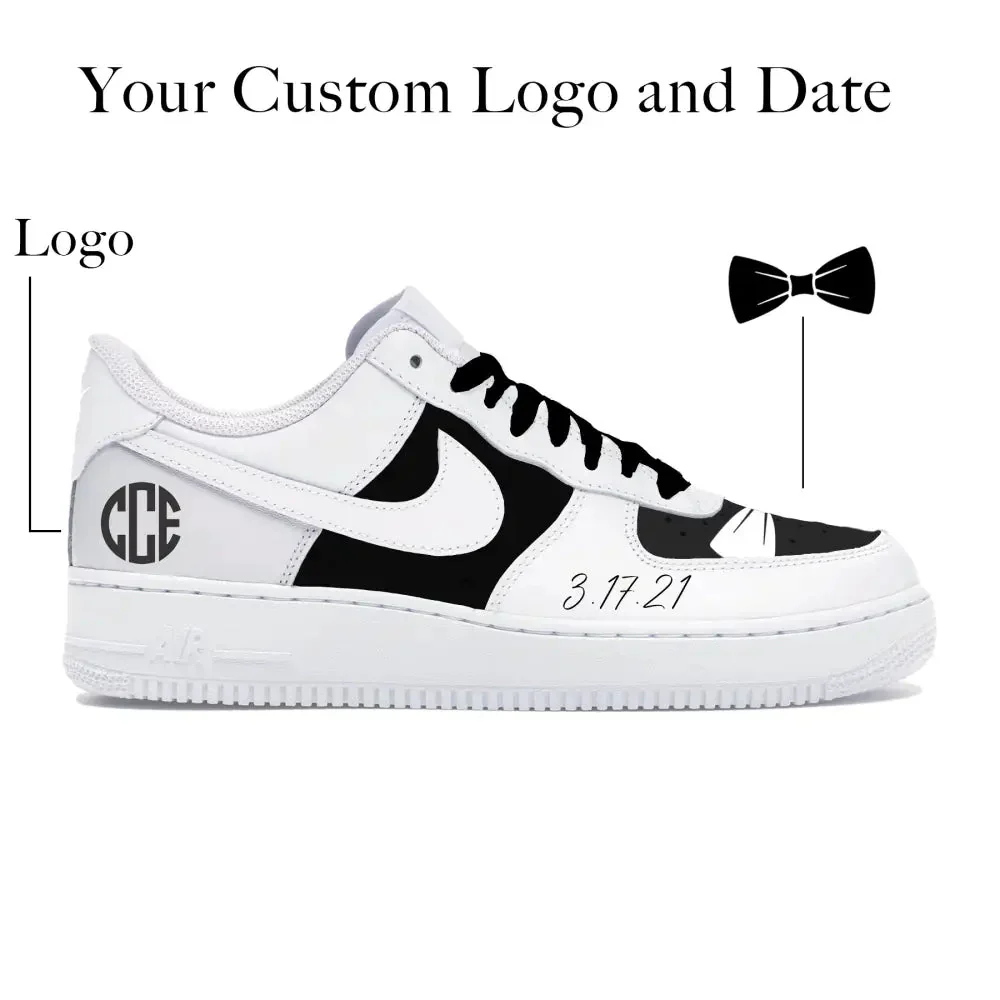 "White Tux" Nike Air Force 1 Low Shoes - Image 2