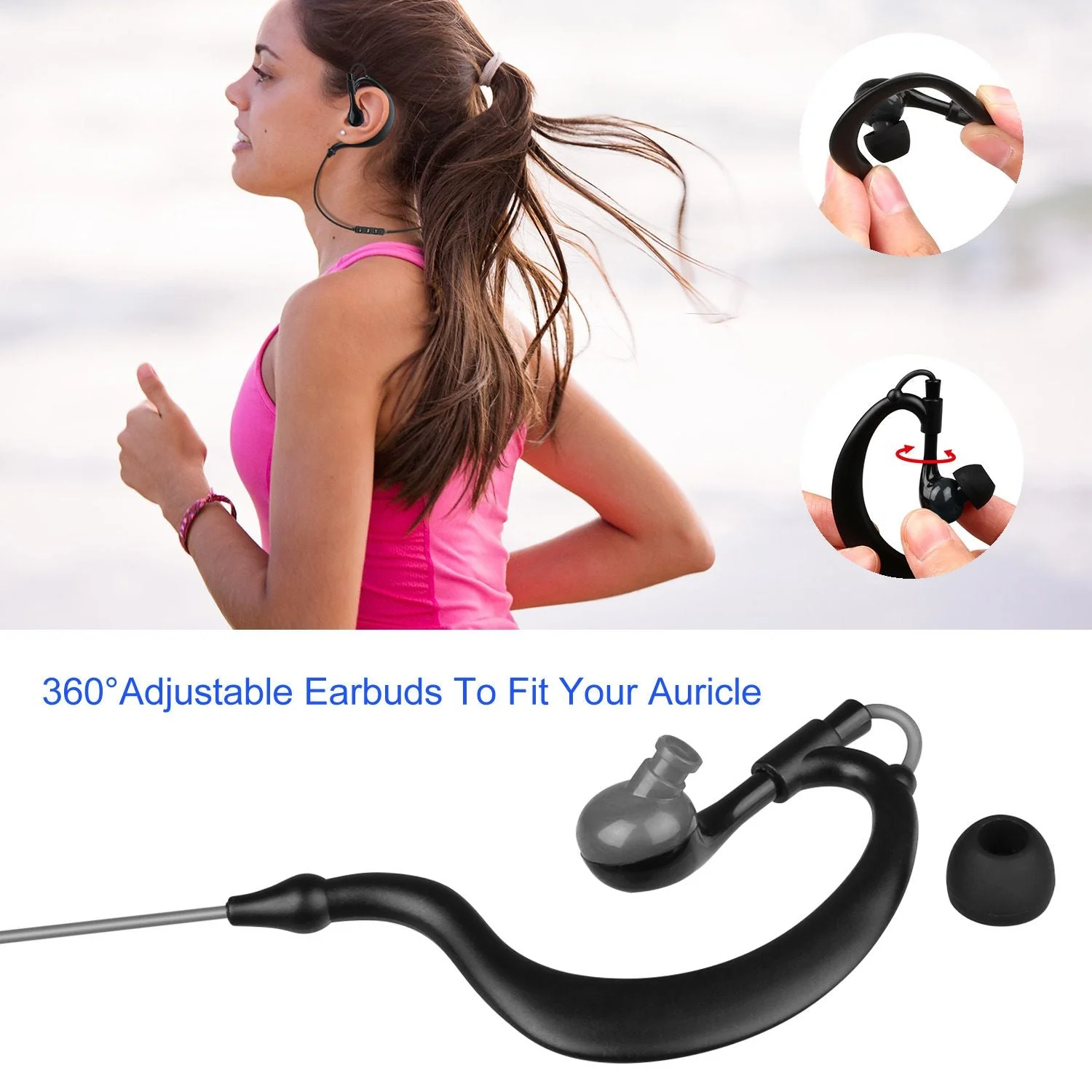 Wireless Headsets V4.1 Sport In-Ear Stereo Headphones Sweat-proof Neckband Earbuds - Image 18