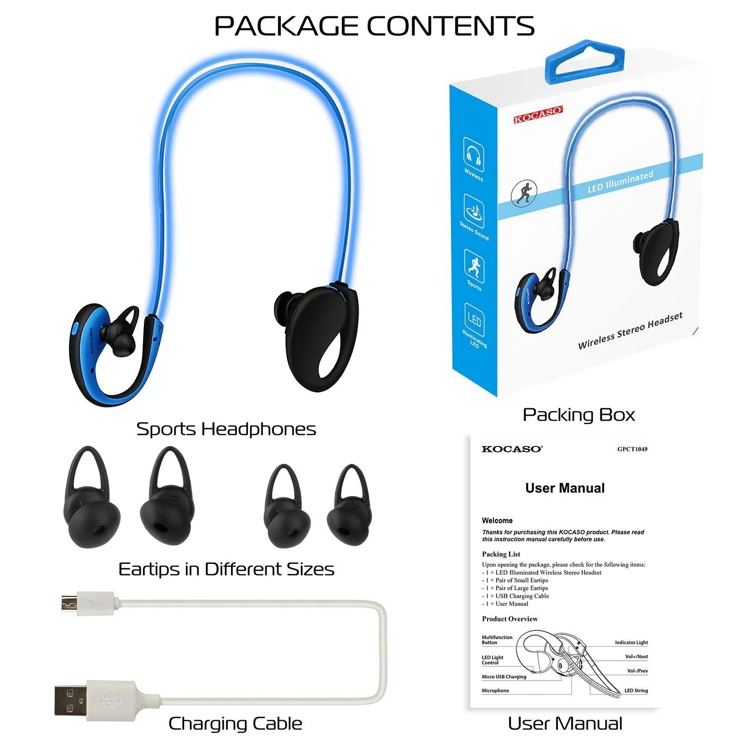 Wireless Sports Headsets Wireless V4.1 Neckband Earphones HD Stereo Sweat-proof Headphones Earbuds - Image 10