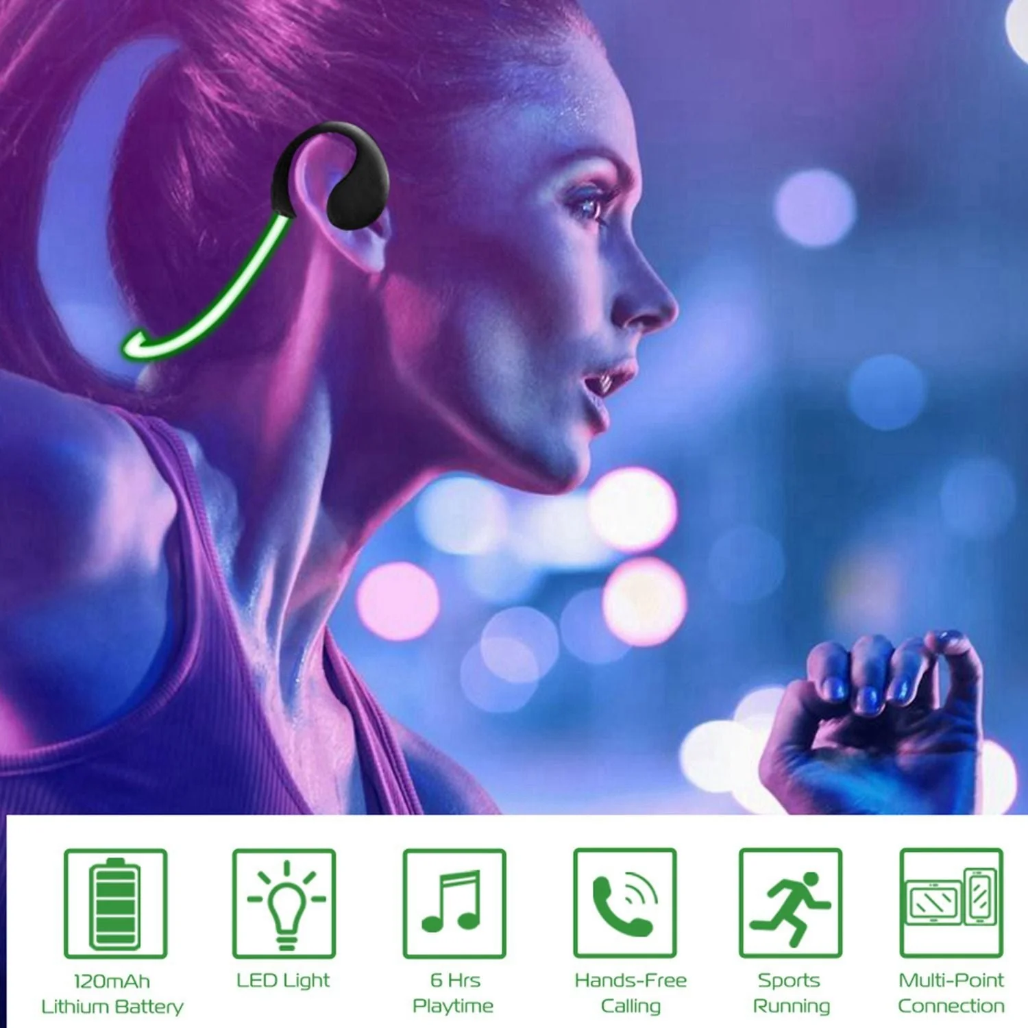 Wireless Sports Headsets Wireless V4.1 Neckband Earphones HD Stereo Sweat-proof Headphones Earbuds - Image 20