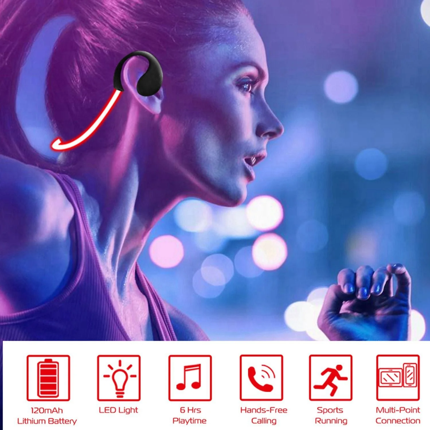 Wireless Sports Headsets Wireless V4.1 Neckband Earphones HD Stereo Sweat-proof Headphones Earbuds - Image 27