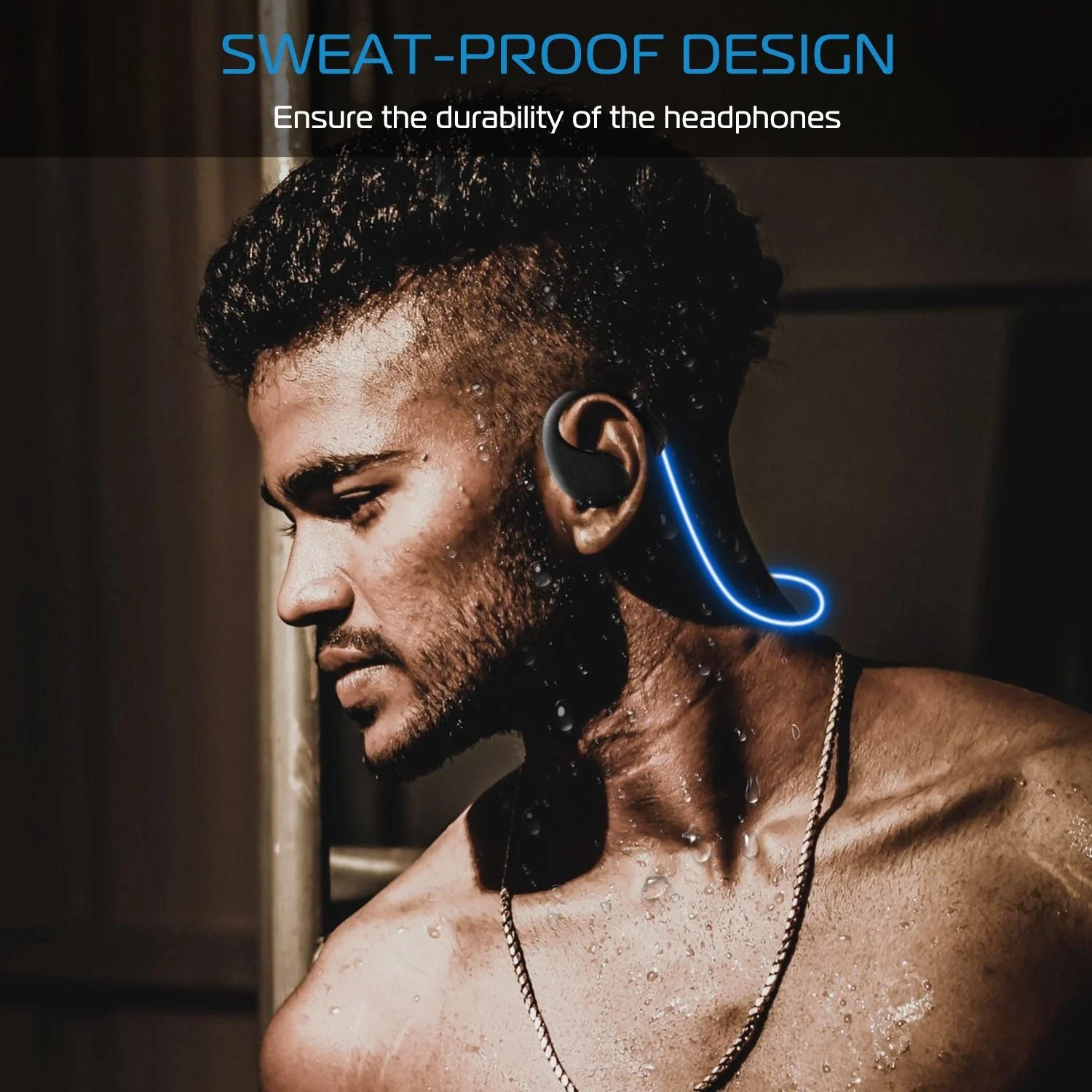 Wireless Sports Headsets Wireless V4.1 Neckband Earphones HD Stereo Sweat-proof Headphones Earbuds - Image 3