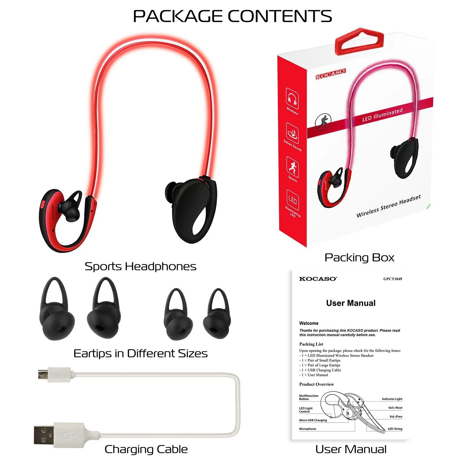 Wireless Sports Headsets Wireless V4.1 Neckband Earphones HD Stereo Sweat-proof Headphones Earbuds - Image 33