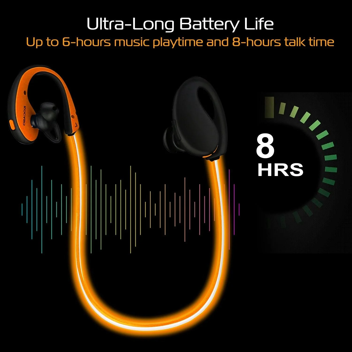 Wireless Sports Headsets Wireless V4.1 Neckband Earphones HD Stereo Sweat-proof Headphones Earbuds - Image 37