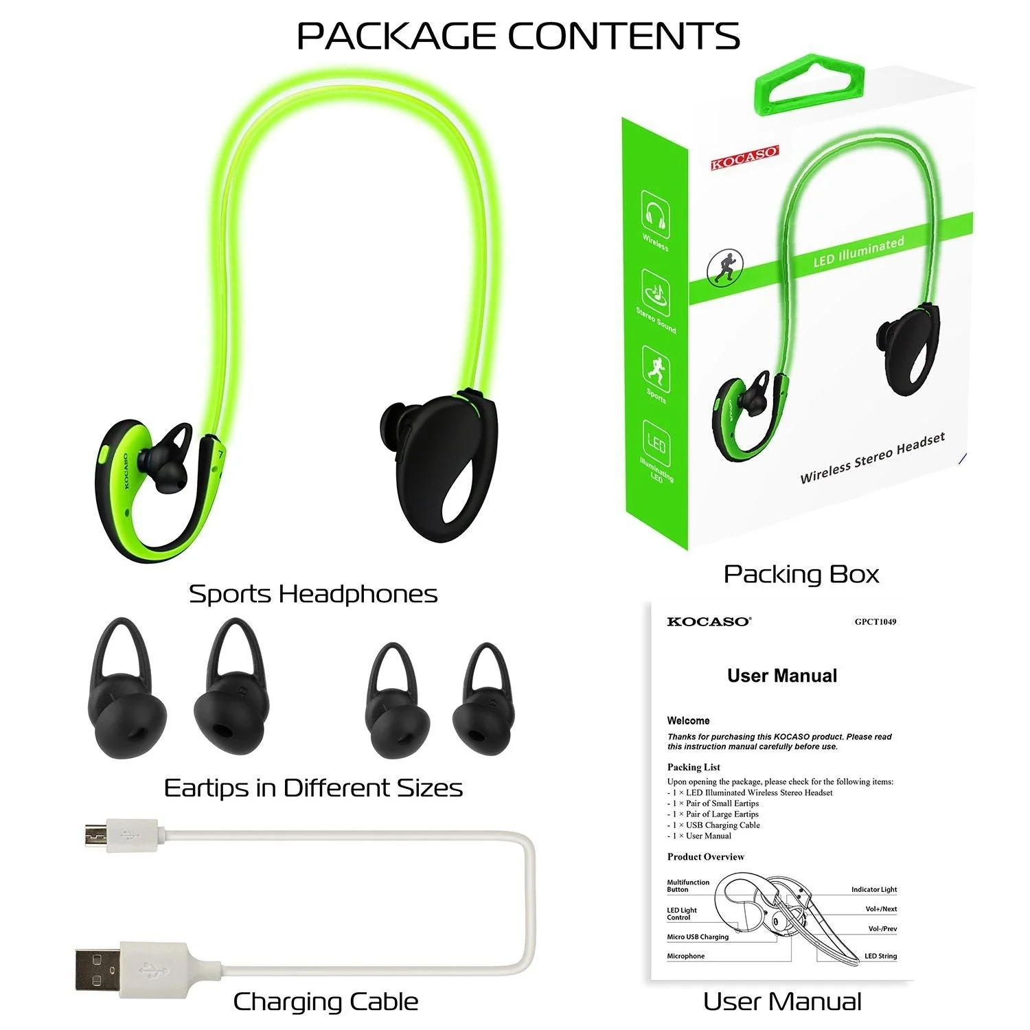 Wireless Sports Headsets Wireless V4.1 Neckband Earphones HD Stereo Sweat-proof Headphones Earbuds - Image 11