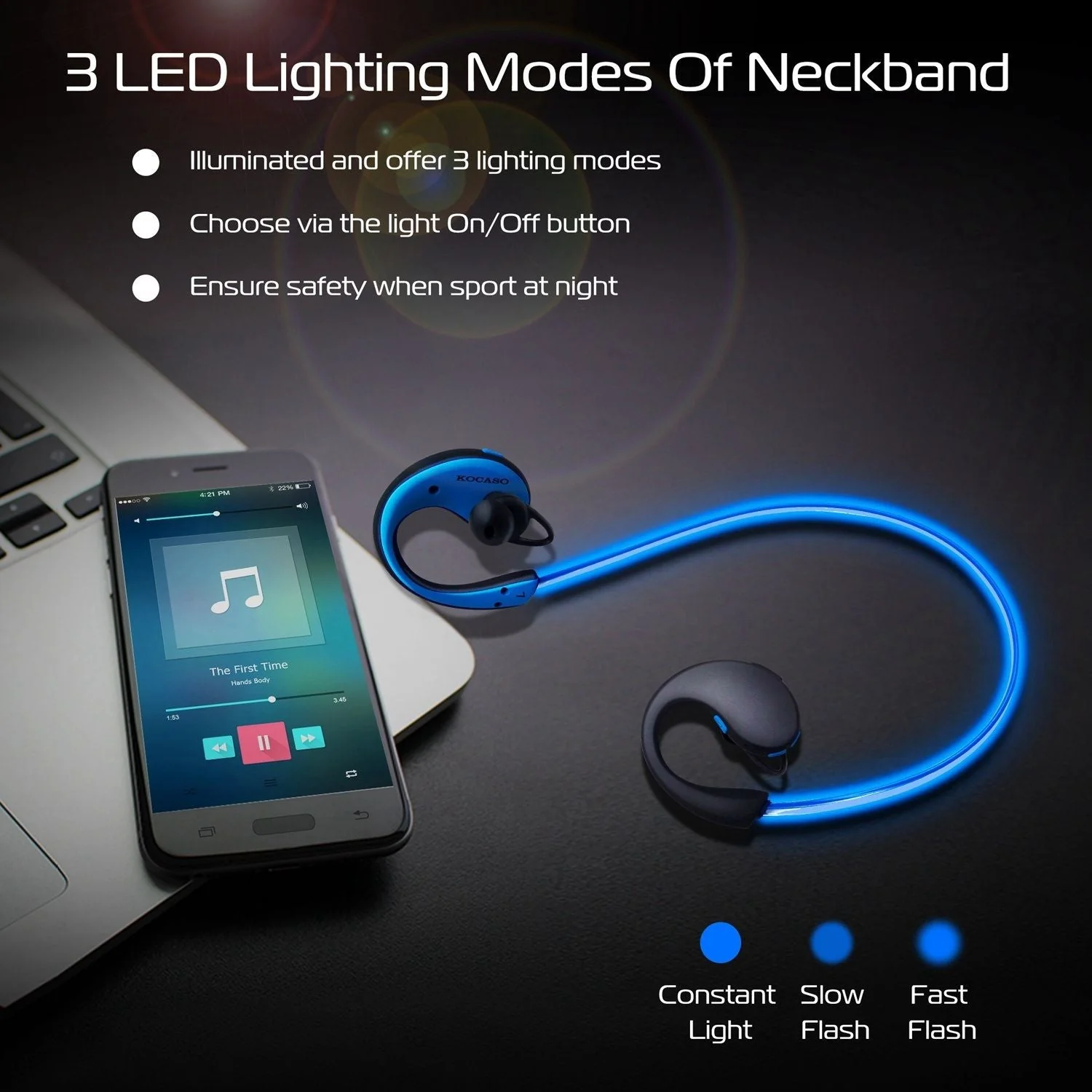 Wireless Sports Headsets Wireless V4.1 Neckband Earphones HD Stereo Sweat-proof Headphones Earbuds - Image 26