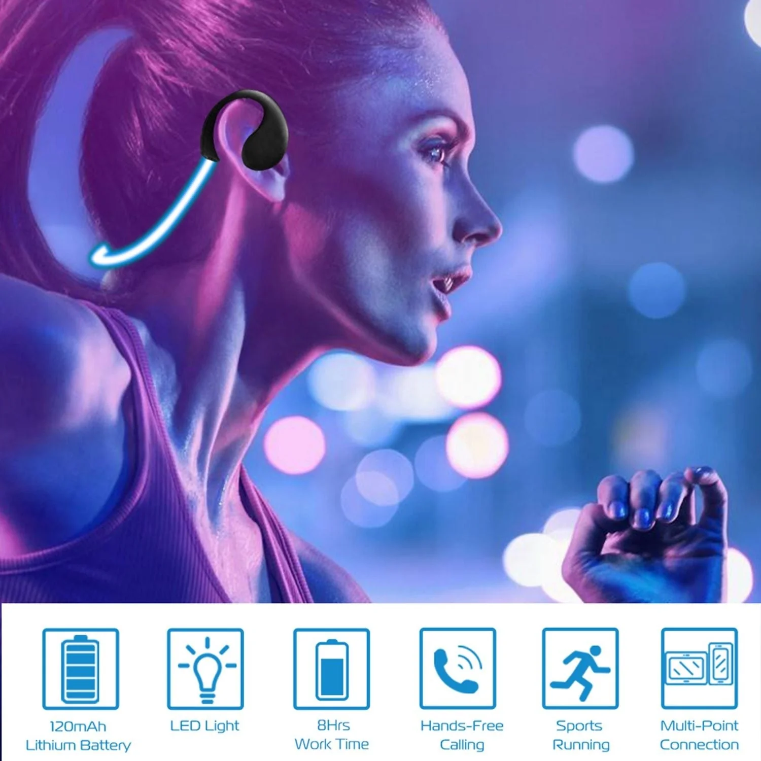 Wireless Sports Headsets Wireless V4.1 Neckband Earphones HD Stereo Sweat-proof Headphones Earbuds - Image 28