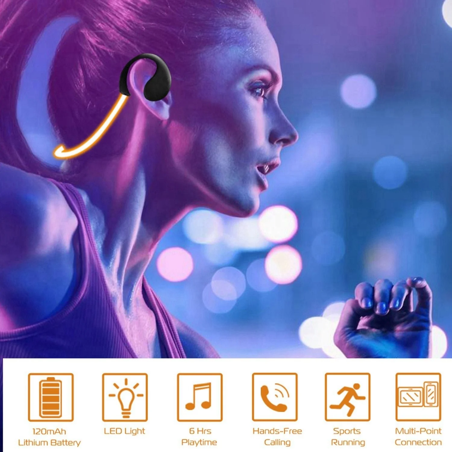 Wireless Sports Headsets Wireless V4.1 Neckband Earphones HD Stereo Sweat-proof Headphones Earbuds - Image 43