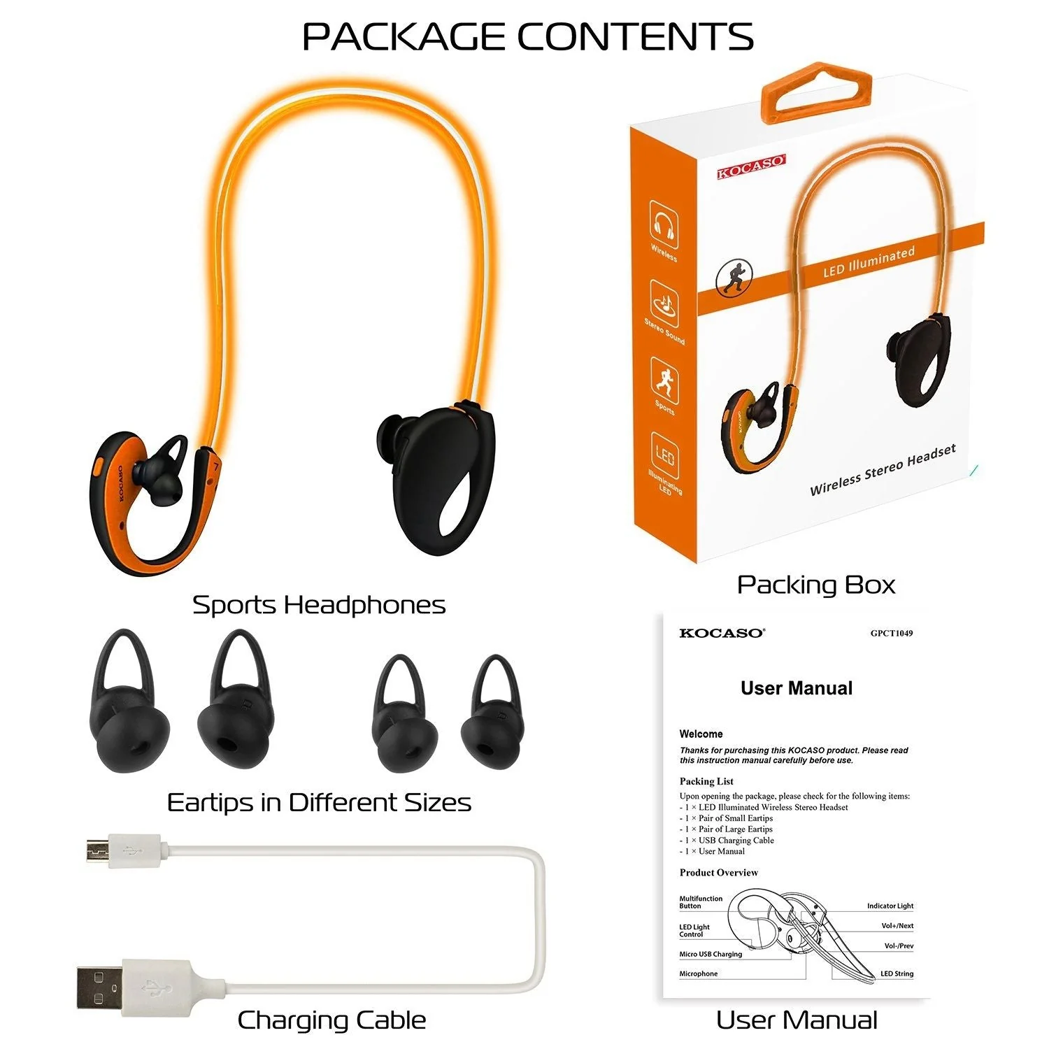Wireless Sports Headsets Wireless V4.1 Neckband Earphones HD Stereo Sweat-proof Headphones Earbuds - Image 44