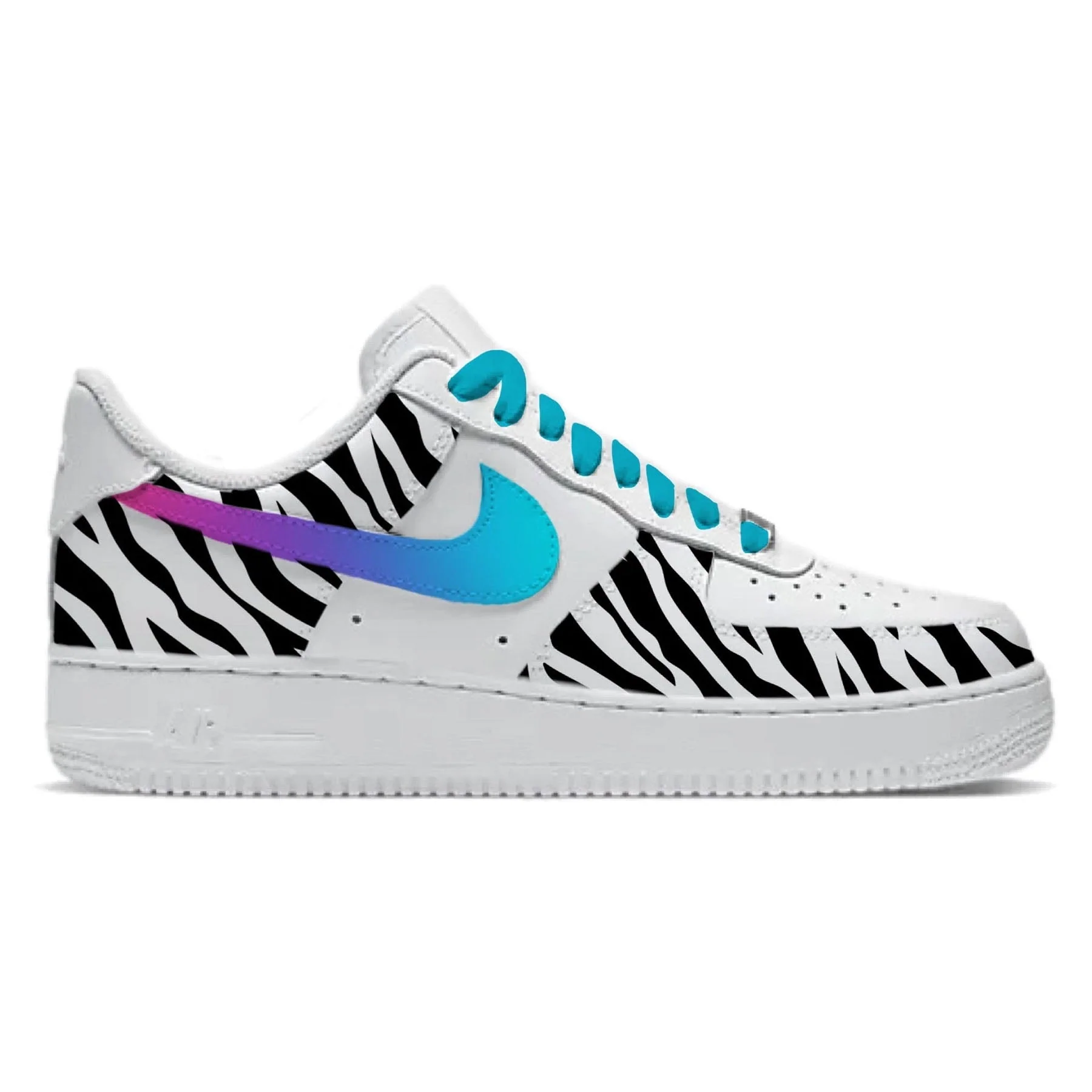 "Zebra" Nike Air Force 1 Low Shoes